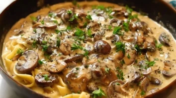 Knoblauch-Pilz-Stroganoff