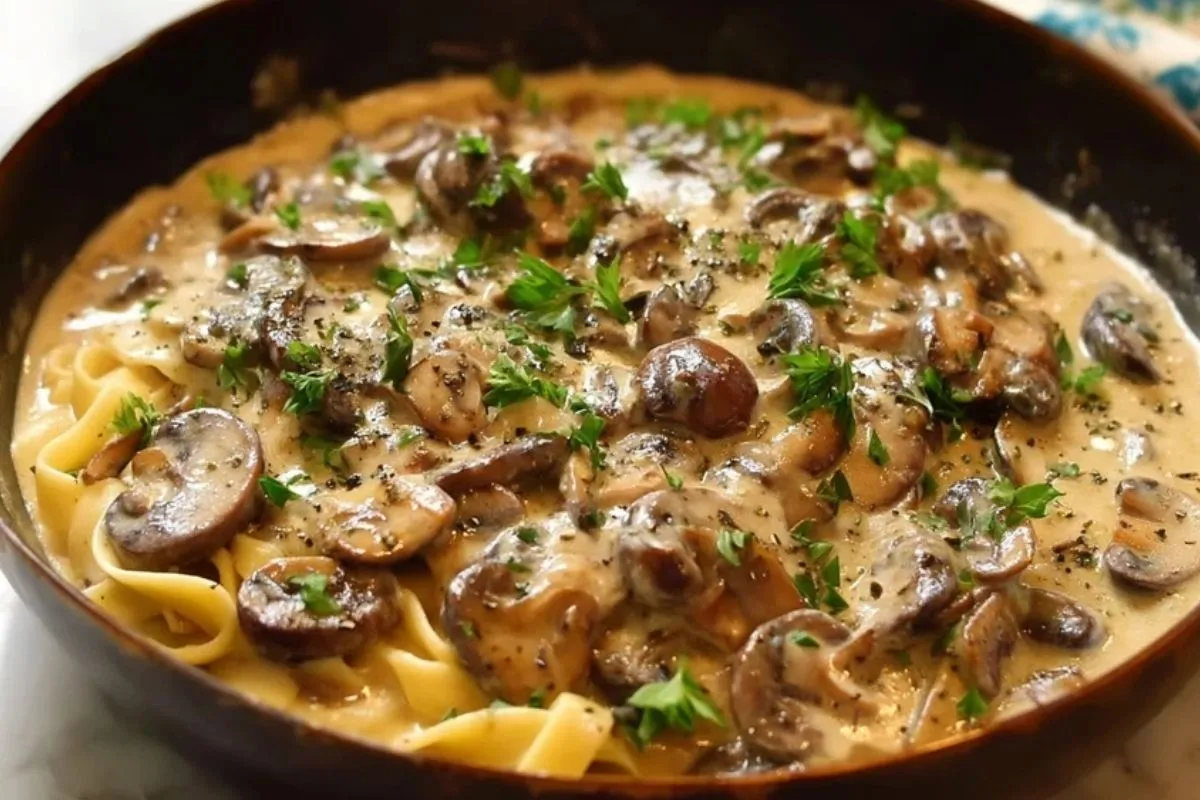 Knoblauch-Pilz-Stroganoff