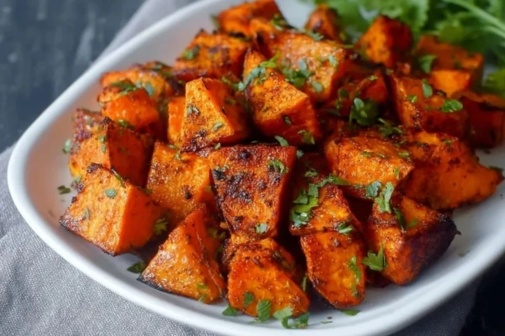 Knusprig Geröstete Süßkartoffeln