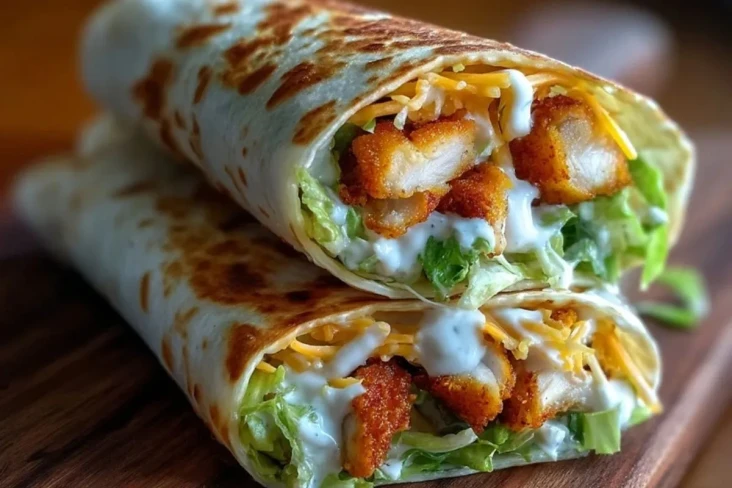 Knuspriger Chicken Ranch Wrap