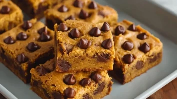 Kürbis-Schokoladenstückchen-Bars