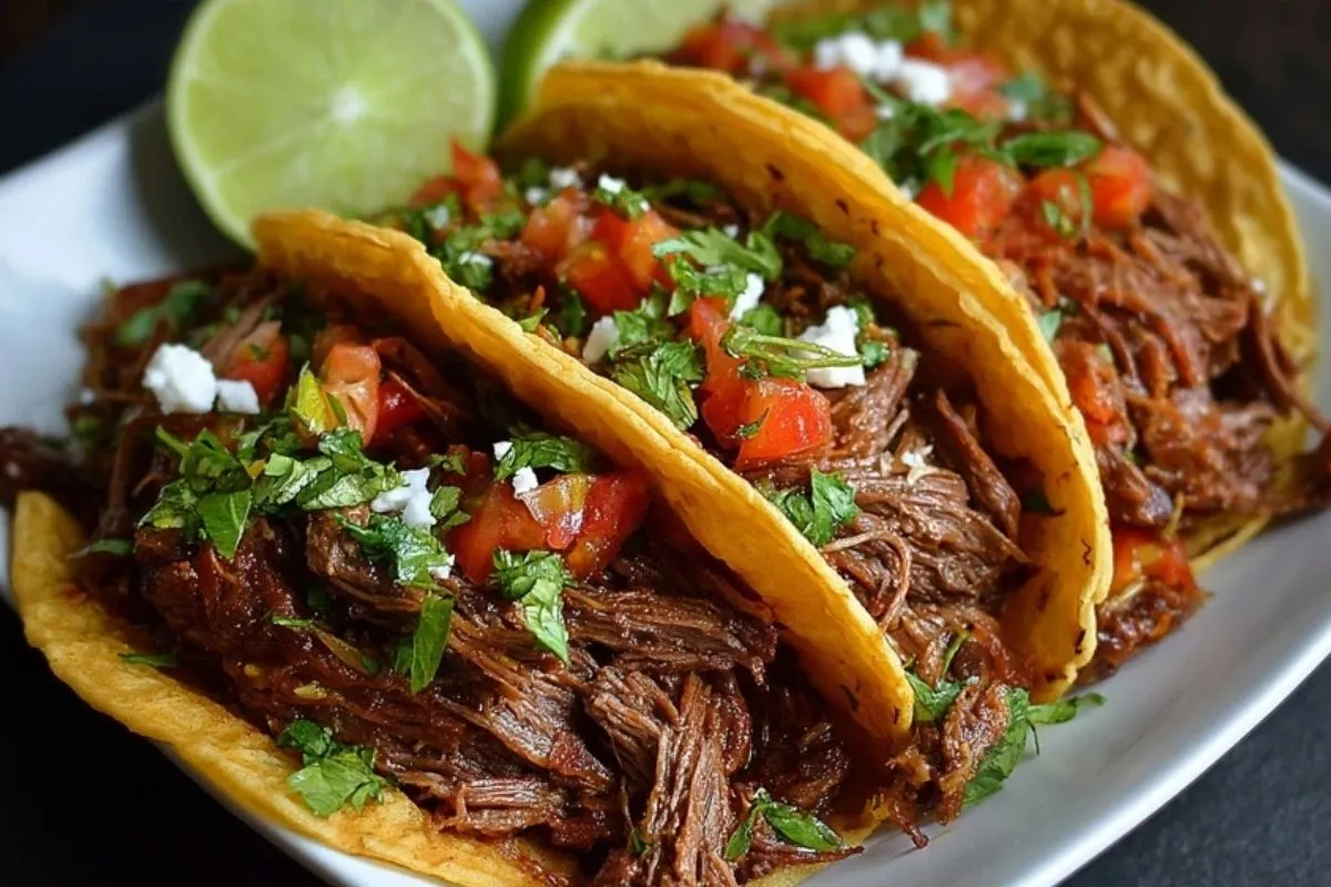 Mexikanische Rindfleisch-Tacos aus dem Slow Cooker