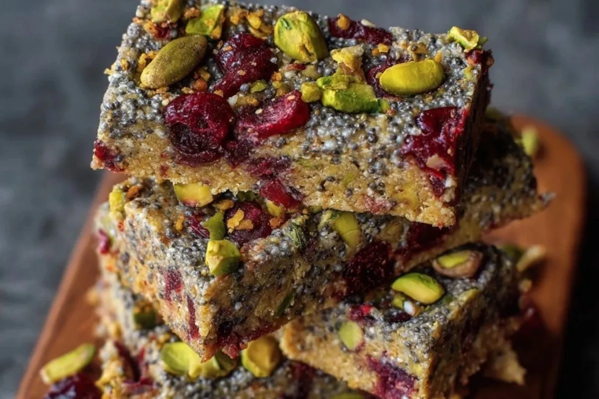 Pistazien-Cranberry-Chia-Riegel